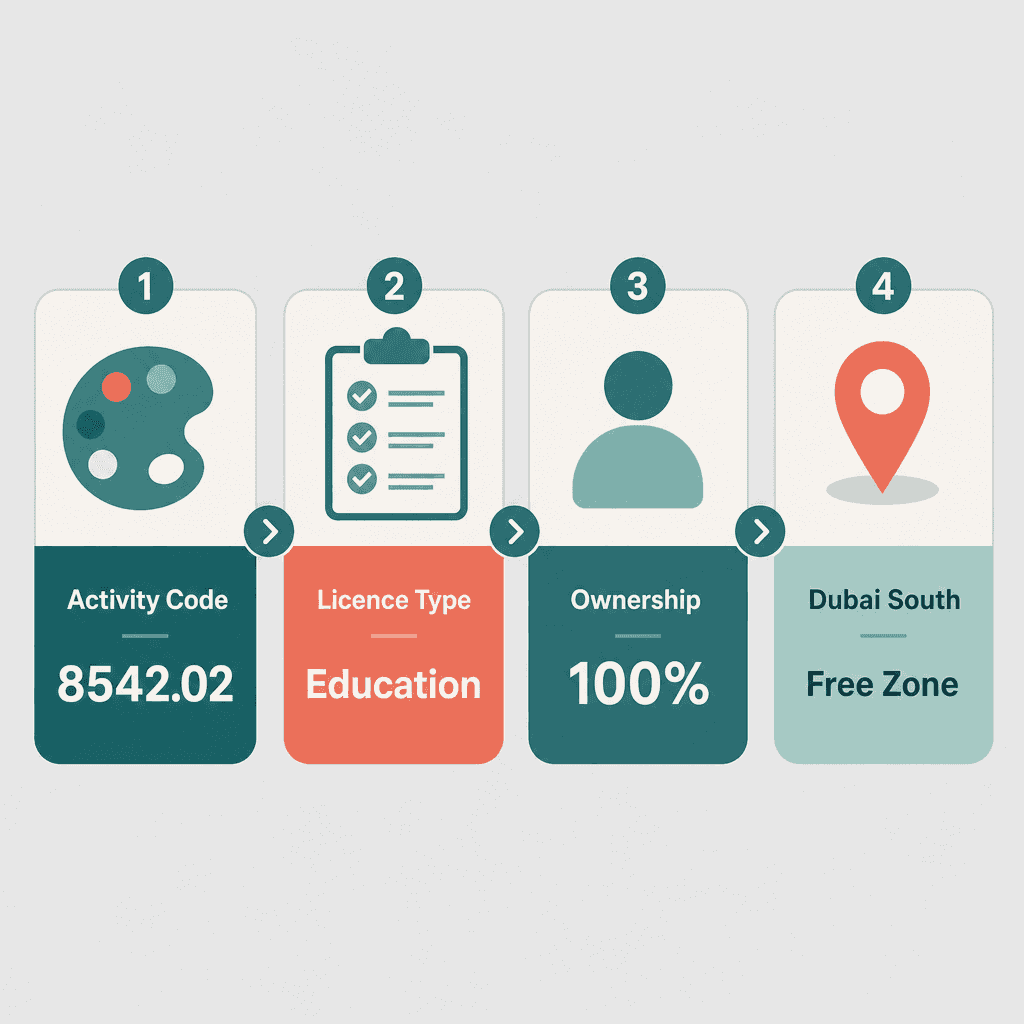 Infographic: Apply for a Art Instruction Business License in Dubai