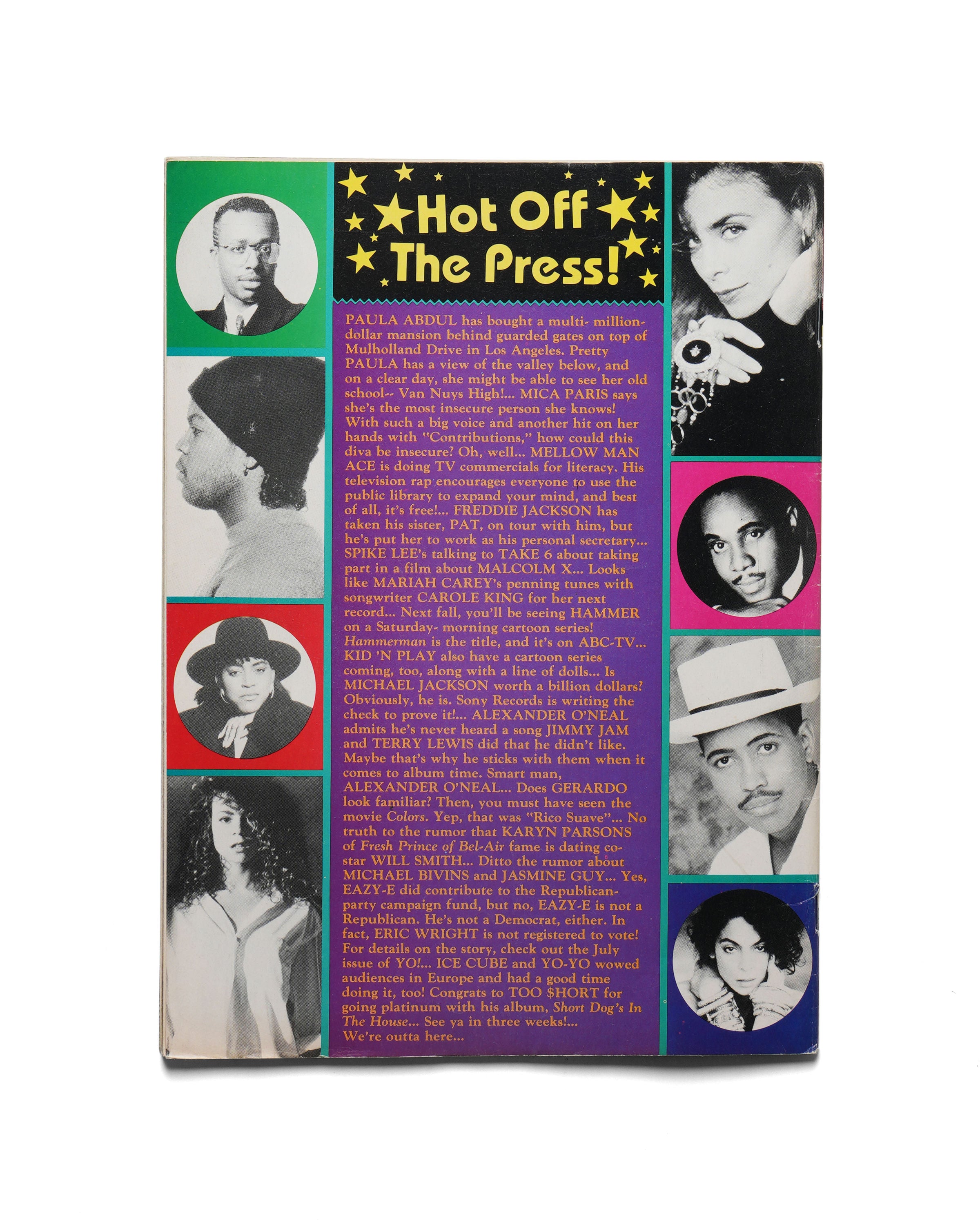Fresh - June 1991 - Back Cover