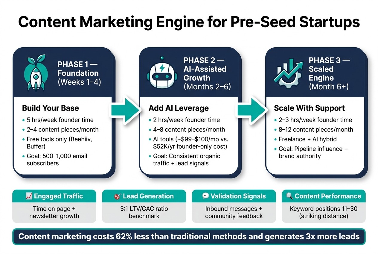 Content Marketing System for Pre-Seed Startups: From Creation to Scale