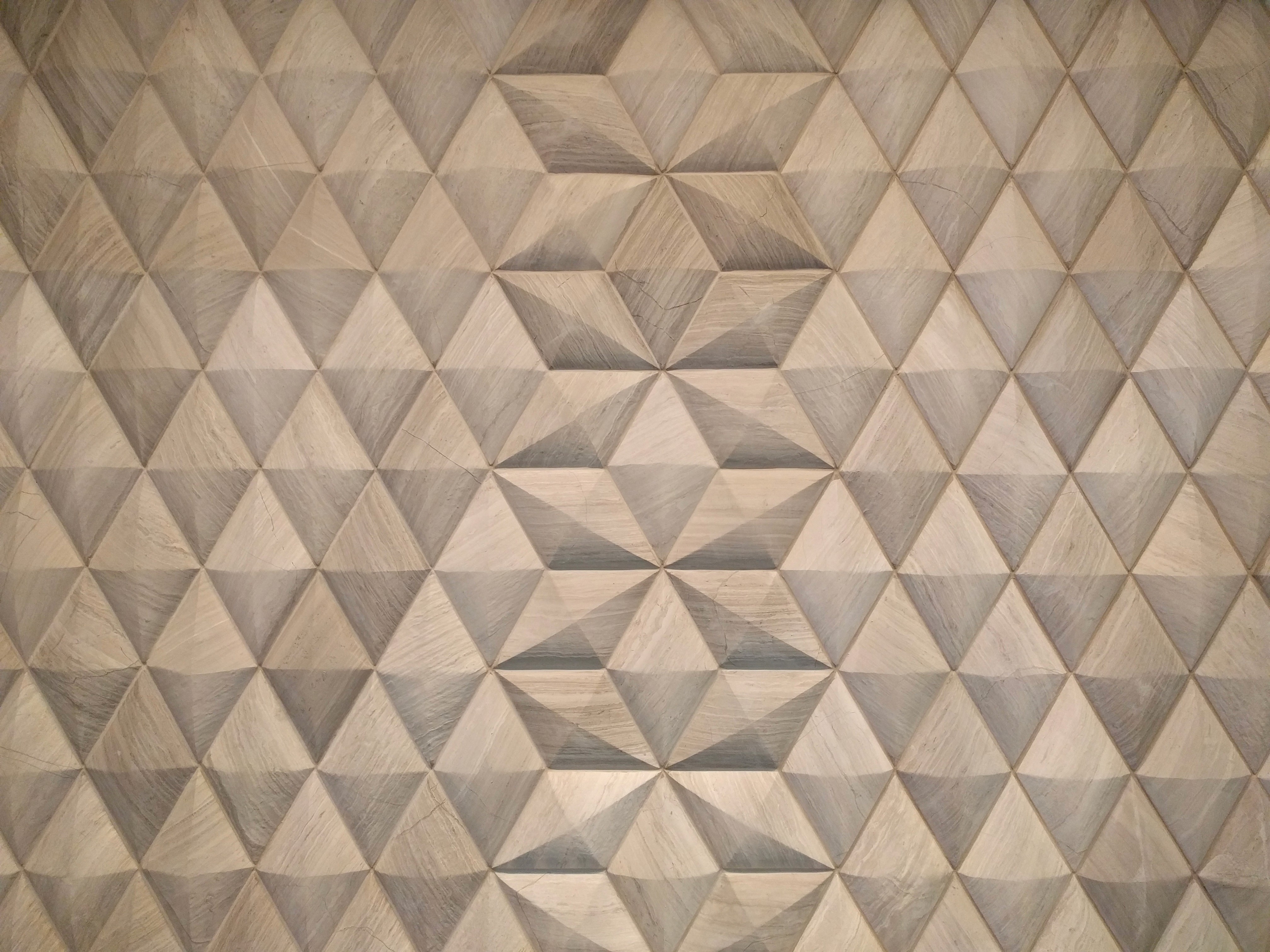 close up of geometric tile detailing