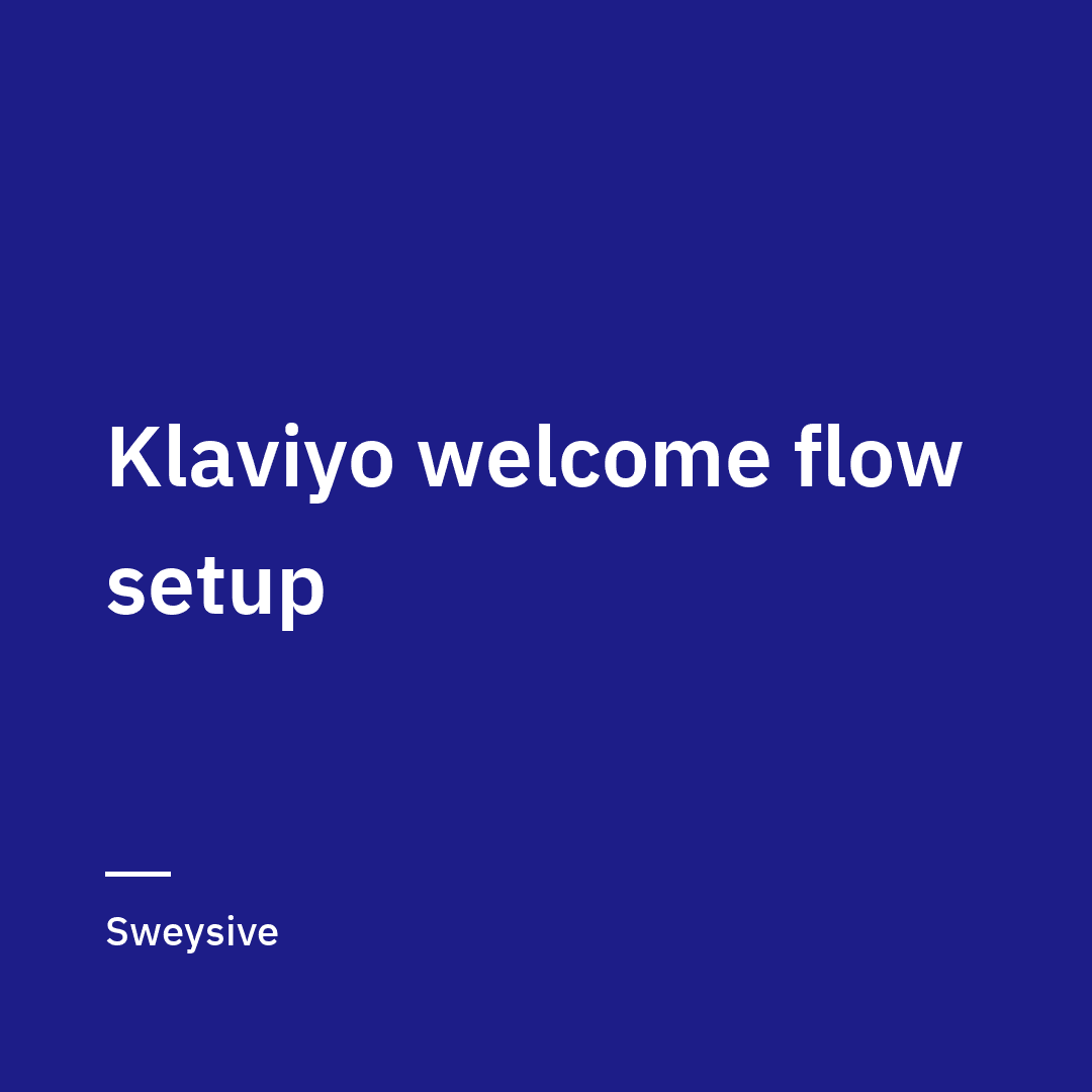 The Klaviyo flow builder showing a welcome series triggered by a list signup