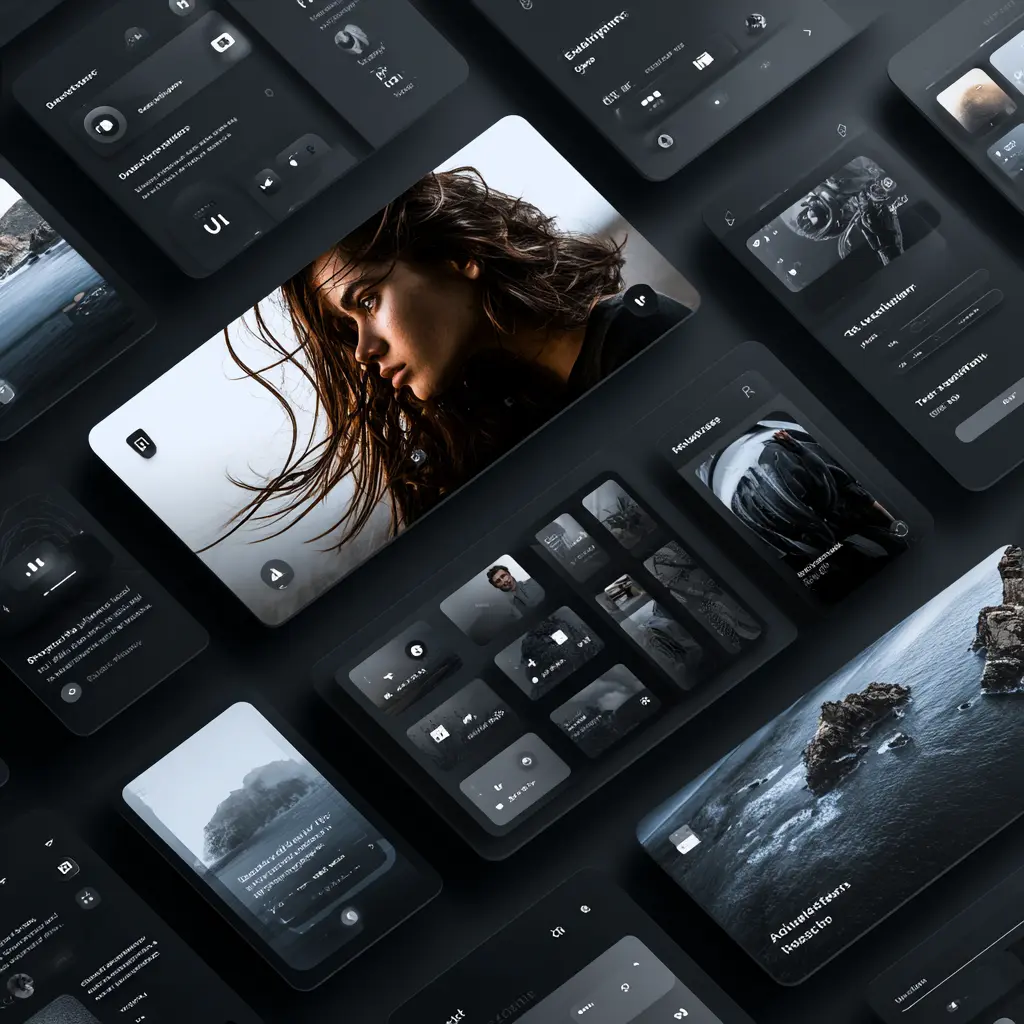 Premium UX/UI design showcase — modern SaaS, AI, and tech interfaces by Luna UI Design Studio