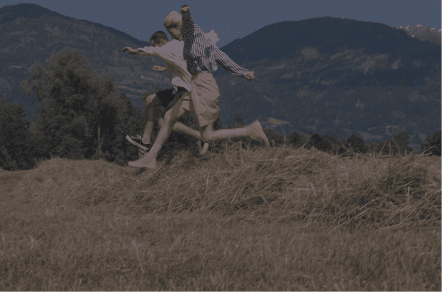 People running in the field