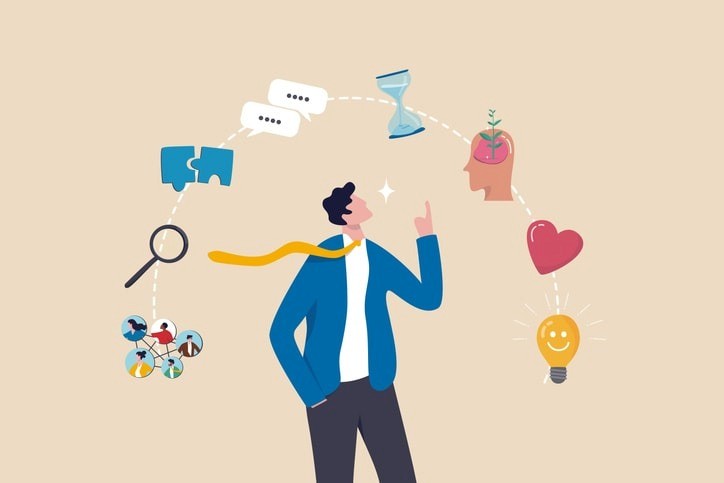 A team leader showcasing emotional intelligence during a team discussion.