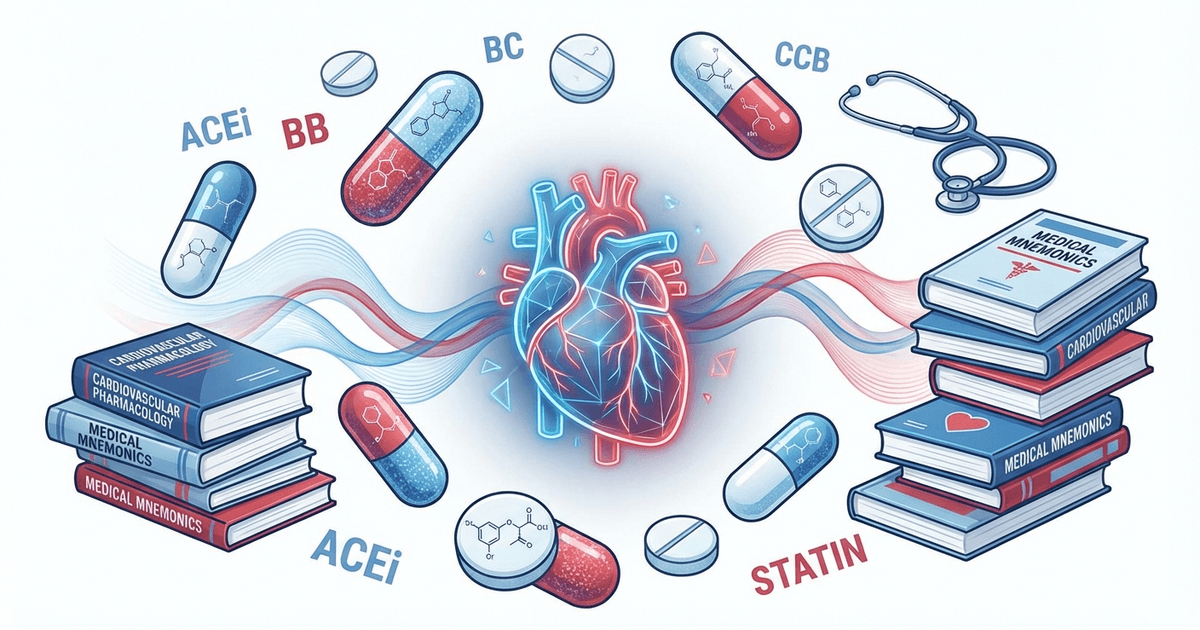 Cover: CVS Pharmacology Mnemonics Glossary: High-Yield Cardiovascular Drugs for NEET PG, INI-CET & USMLE 2026