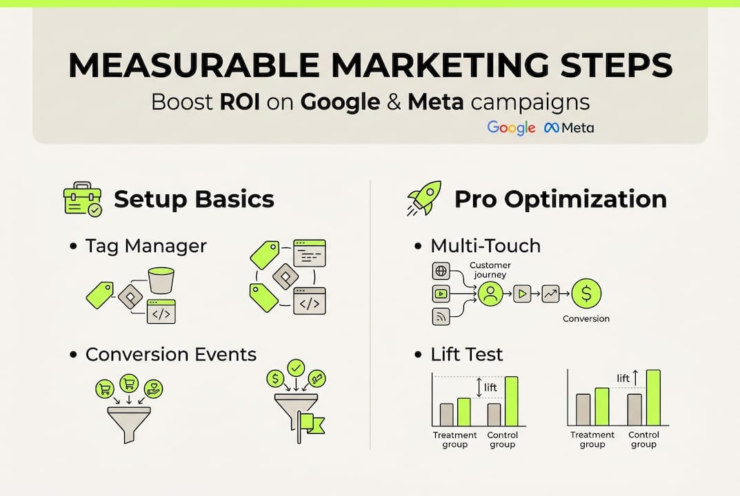 Infographic: measurable marketing steps for SMBs