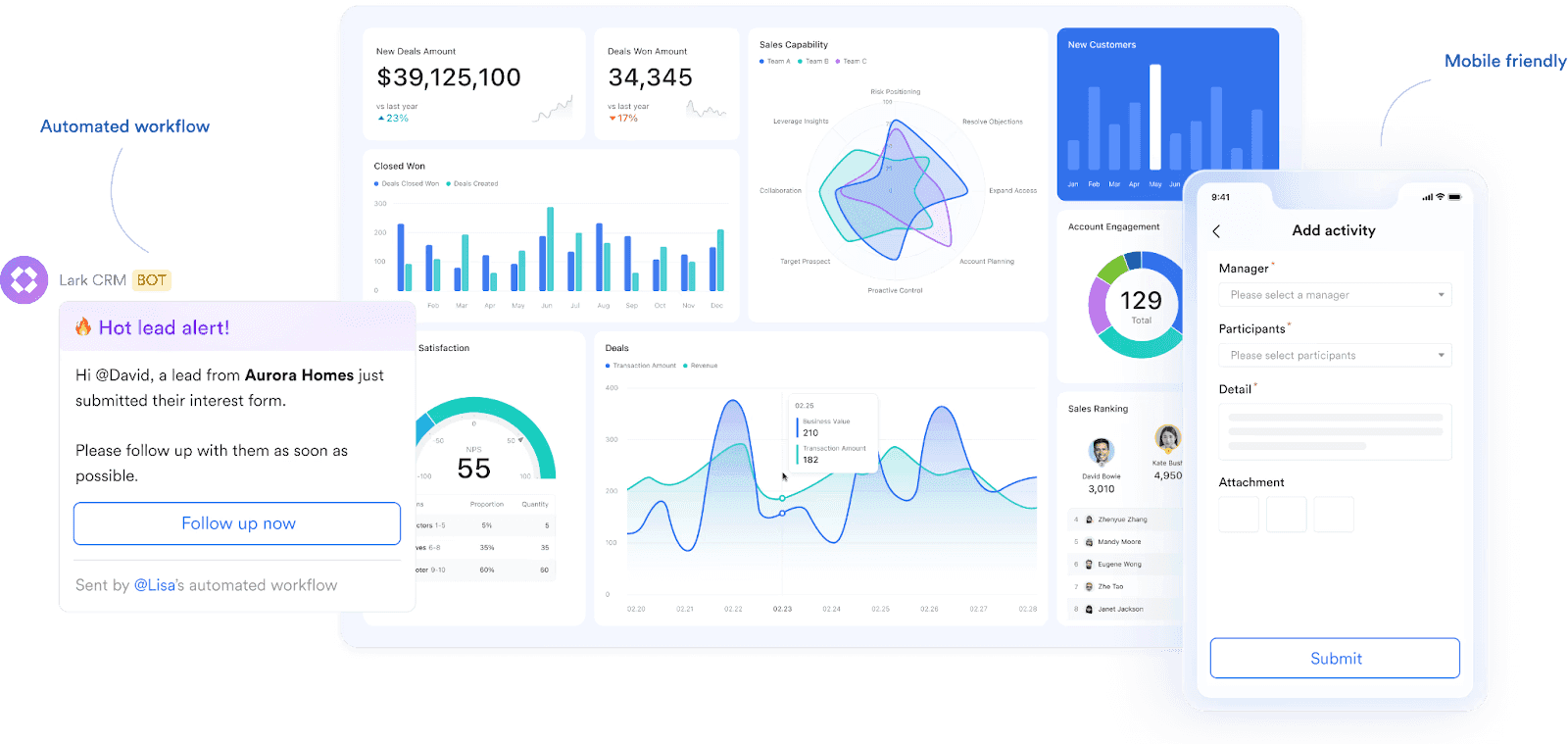unified collaboration & no- code crm platform in Lark