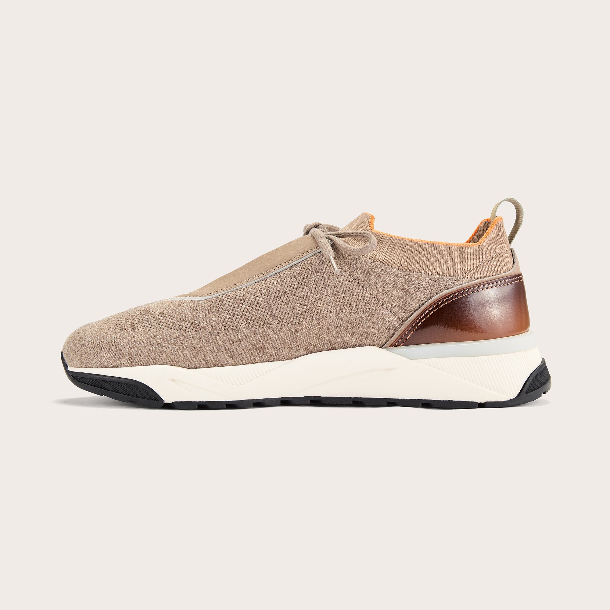 Men's Brown Knit Sneakers - Mandelli UK