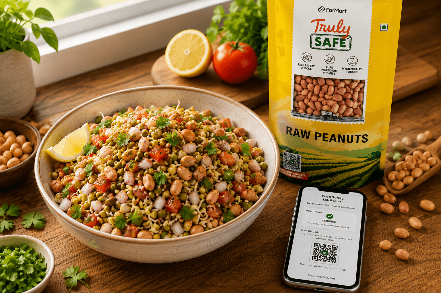 Truly Safe - The 5-Minute Peanut & Sprouts Chaat