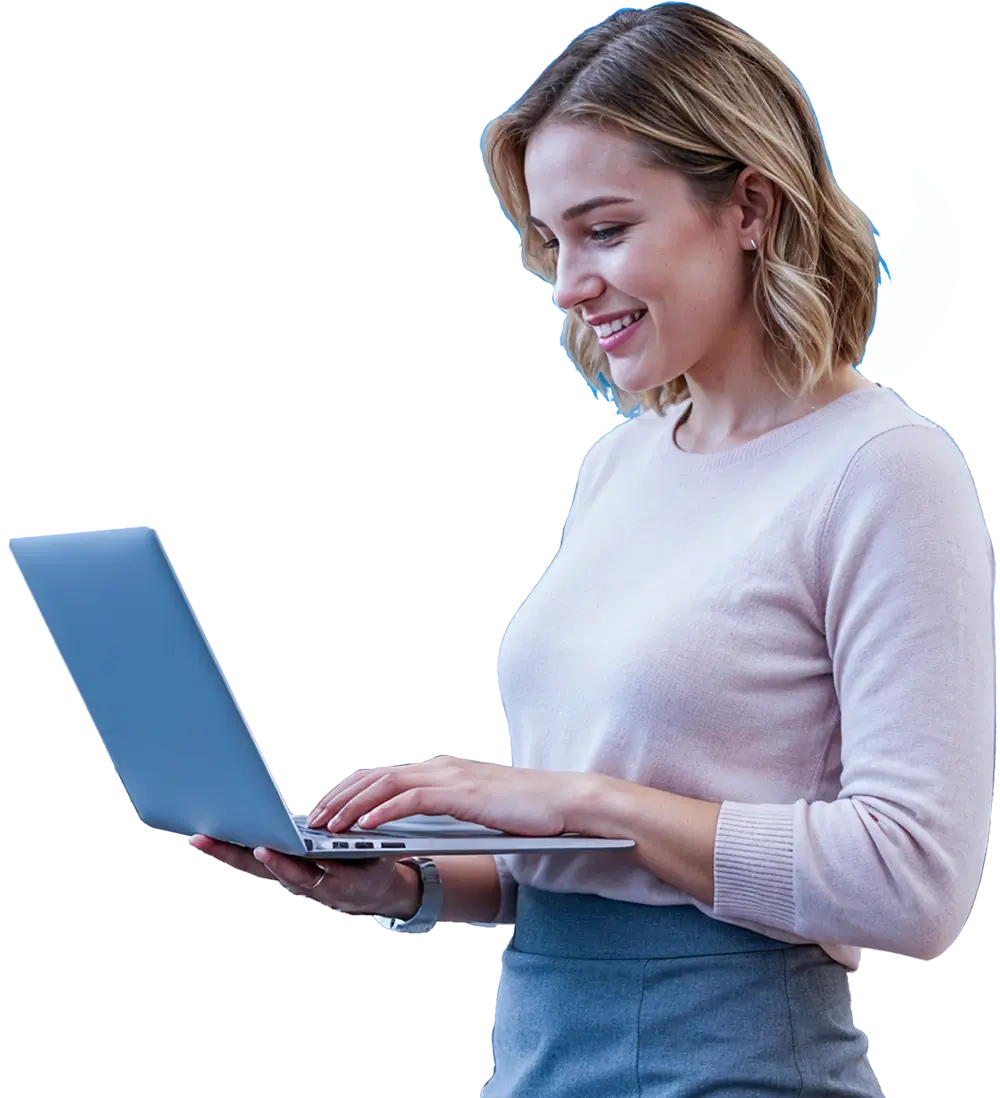 Woman with laptop