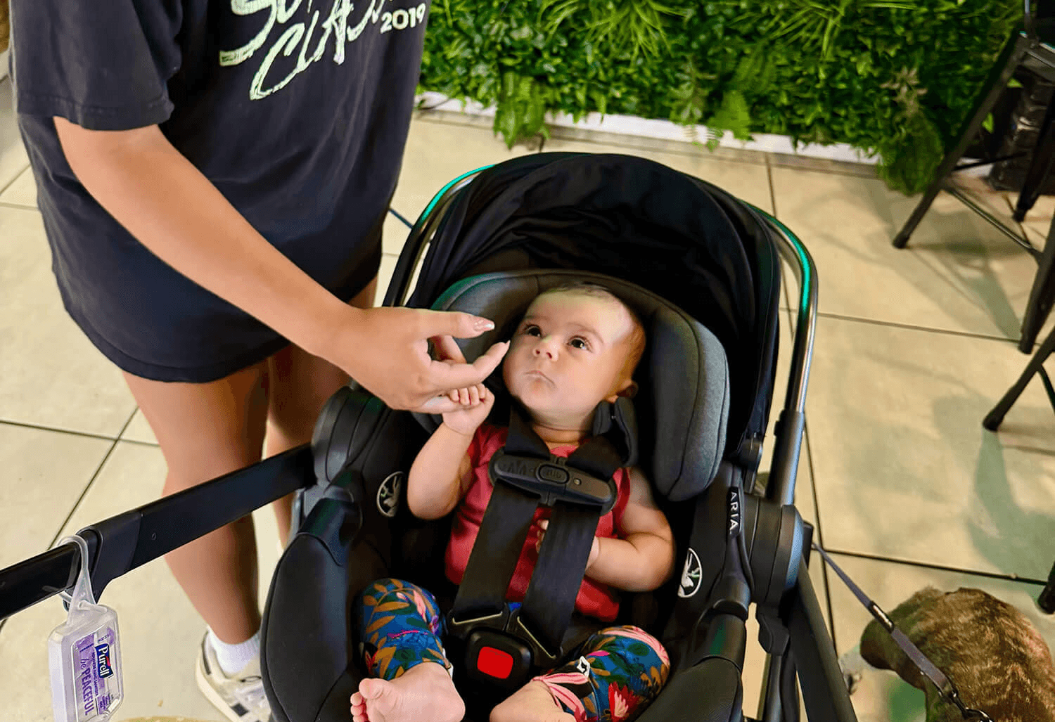 Grabbing Sara's finger