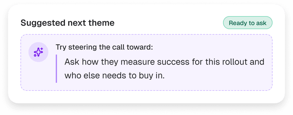 Suggest theme in calls