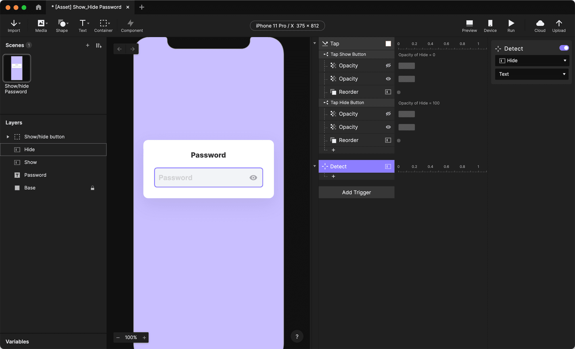 Change the Detect value to Text