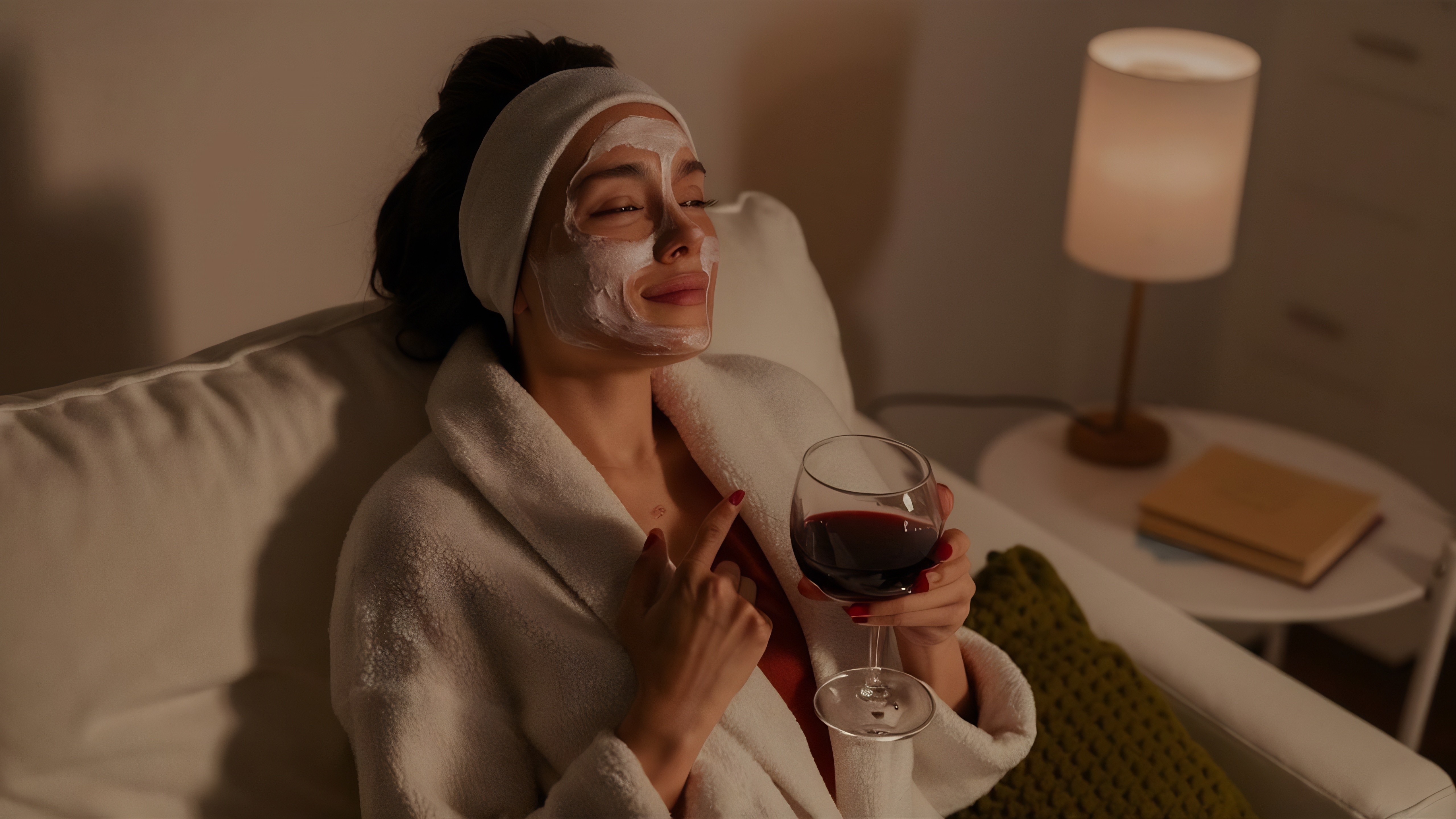 Beautiful woman washing her face
