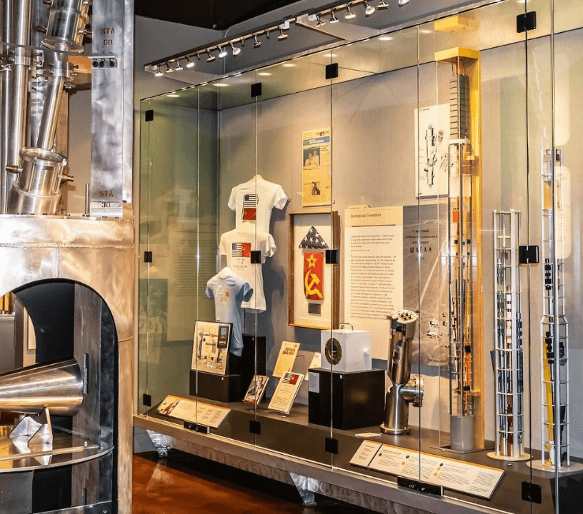 Interior view of artifacts exhibited in the National Atomic Museum Las Vegas