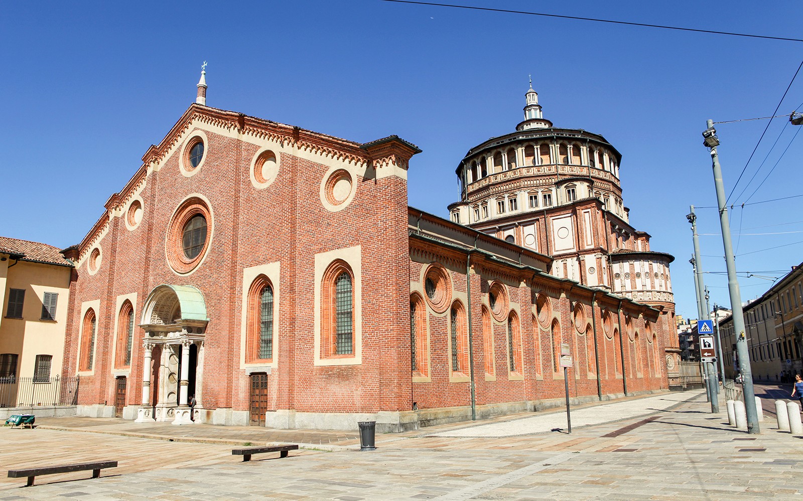 Santa Maria delle Grazie í Mílanó, staðurinn þar sem Síðasta kvöldmáltíðin er máluð.