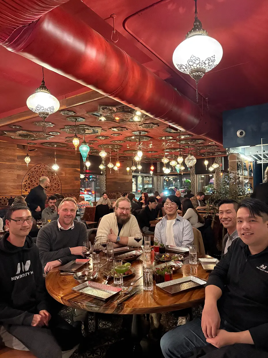 New Entity HCM Team Photo at dinner