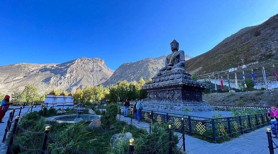 Buddha statue in mountains