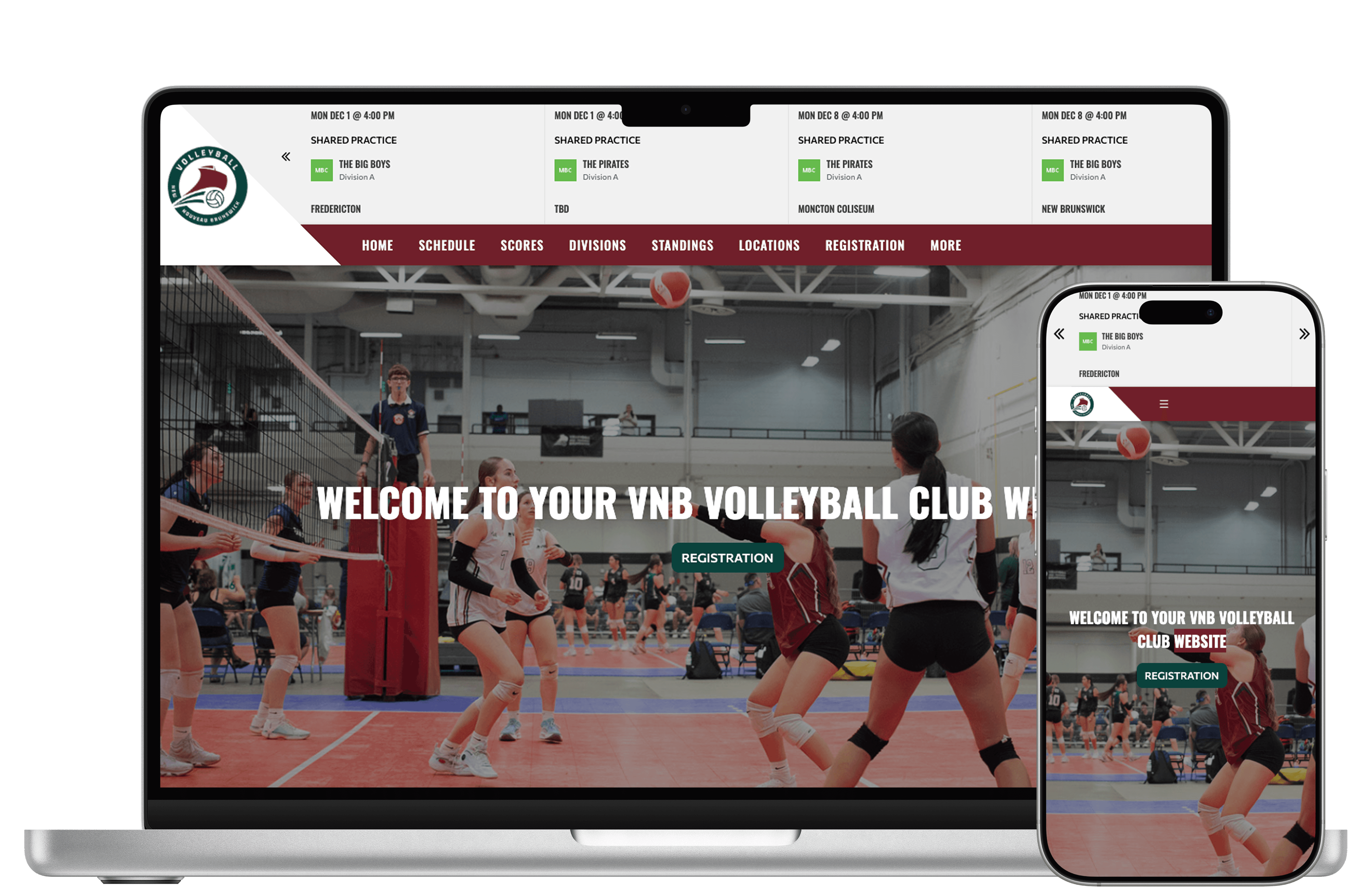 VNB Volleyball TeamLinkt Club Website