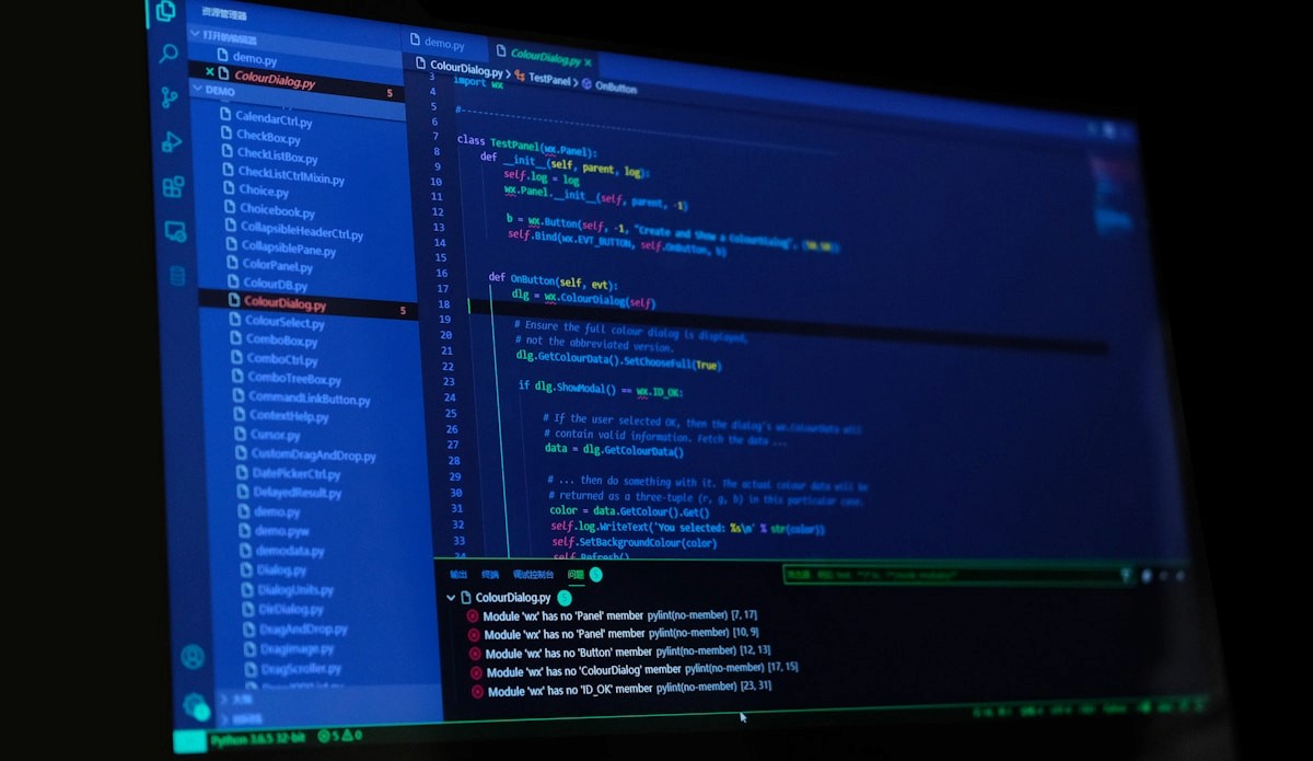 AI software tools — code on a computer screen