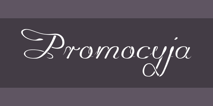 Promocyja script font