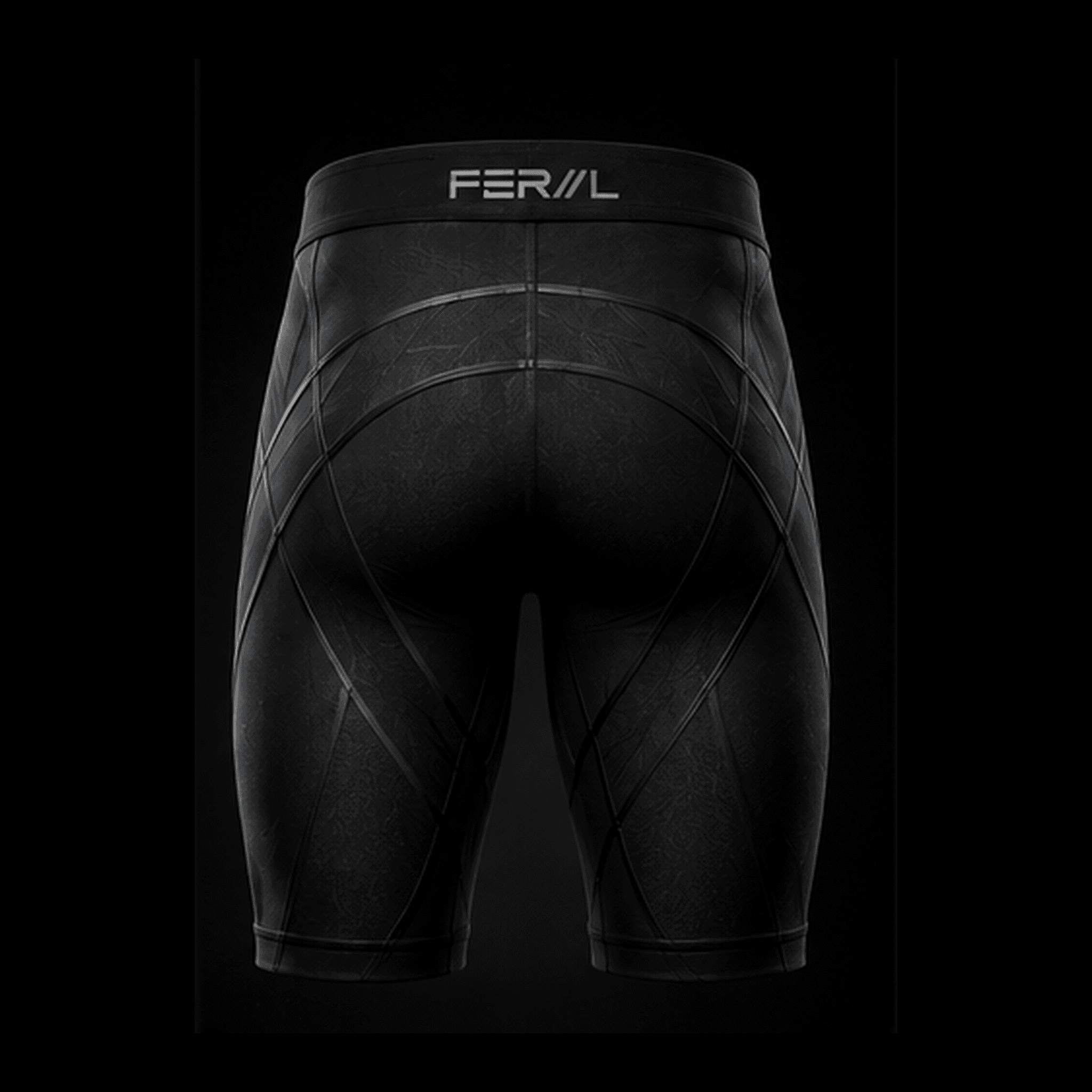 FERAL Men's Kinetic Half-Tight 8 inch Carbon Black rear view