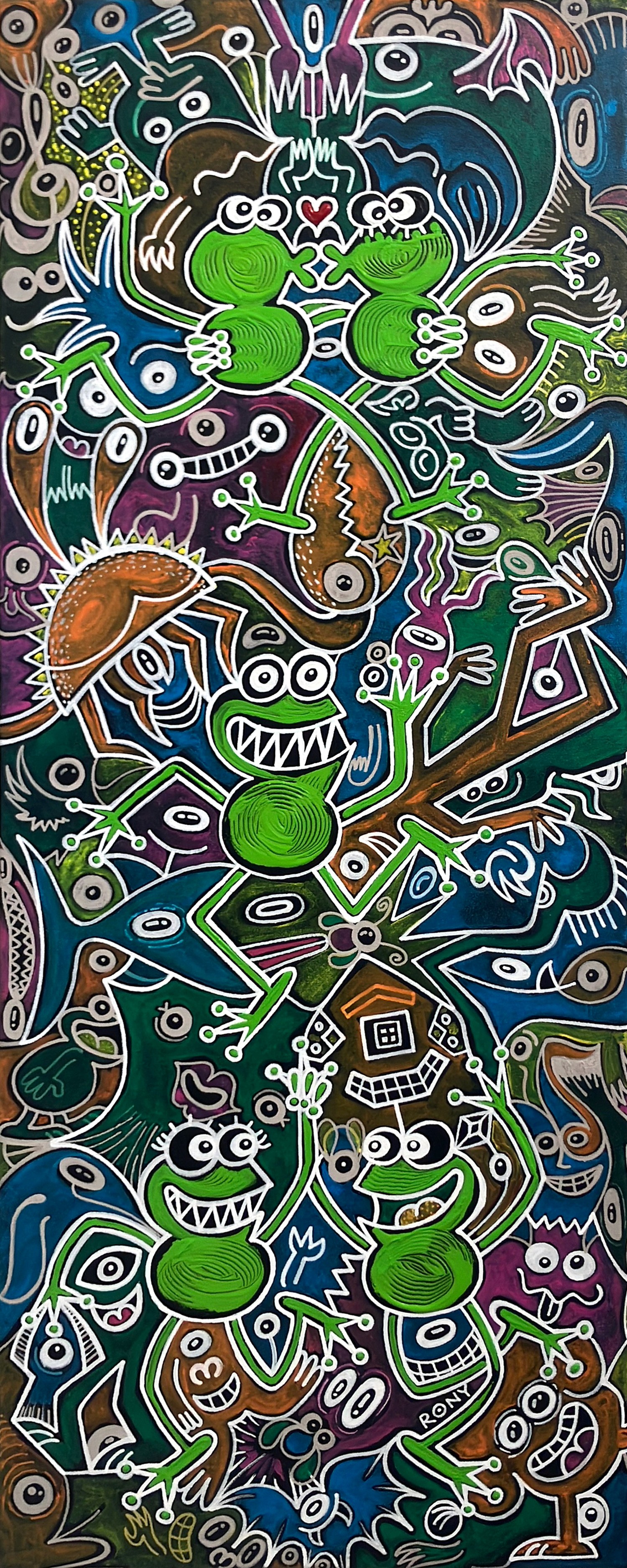 Doodle frogs fiesta