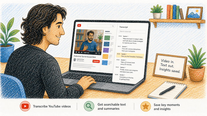How to transcribe a Youtube video