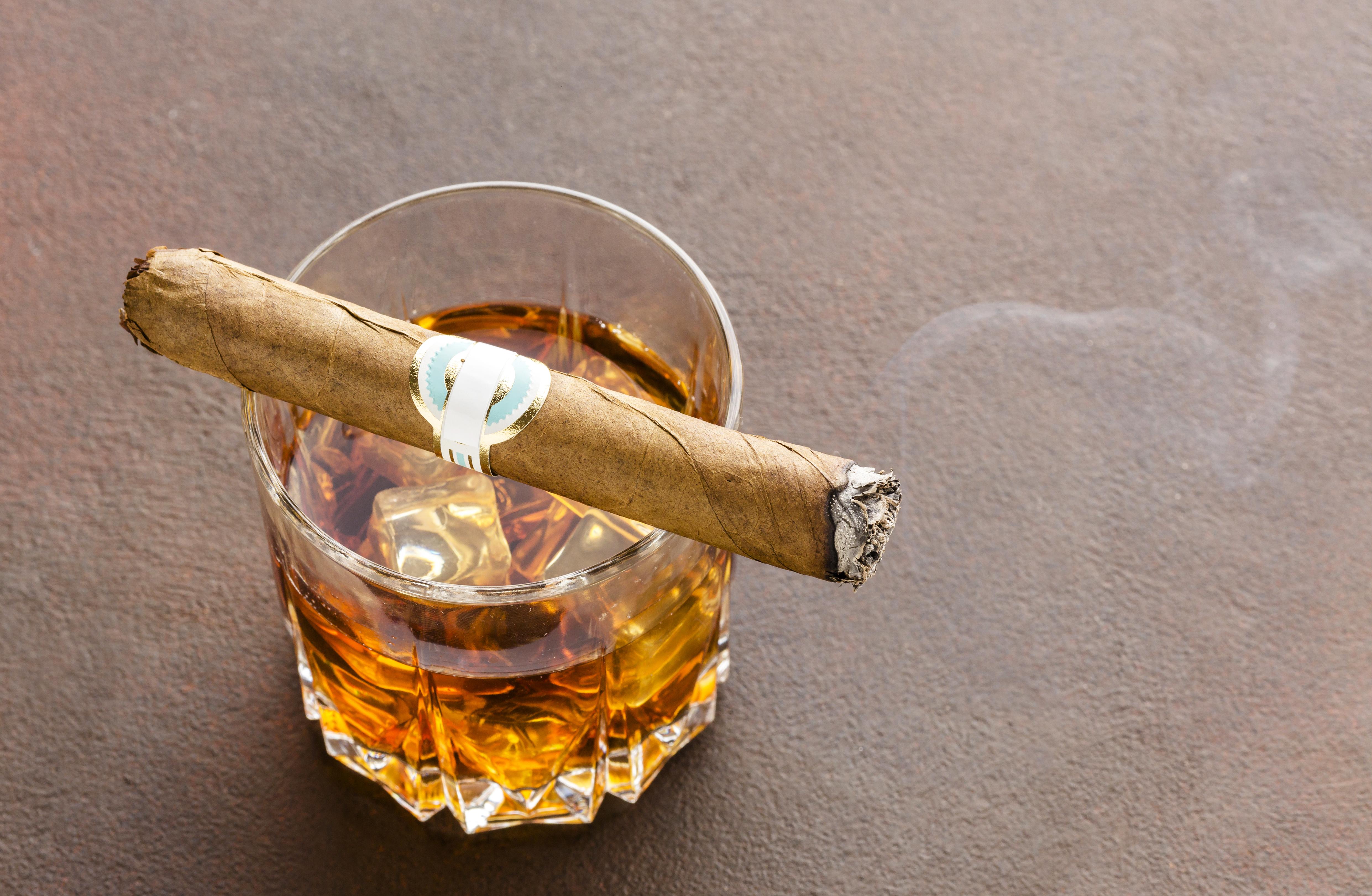 whiskey cigar