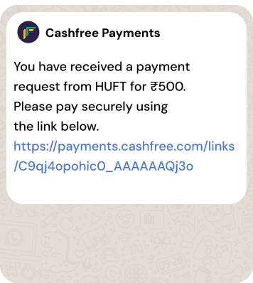 Raw payment URL on WhatsApp
