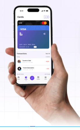 Hand holding the phone