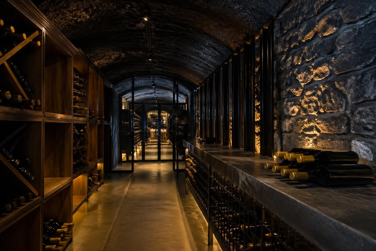 Wine cellar design materials