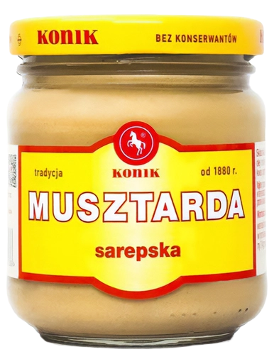 Etykieta produktów Konik z lat 90.