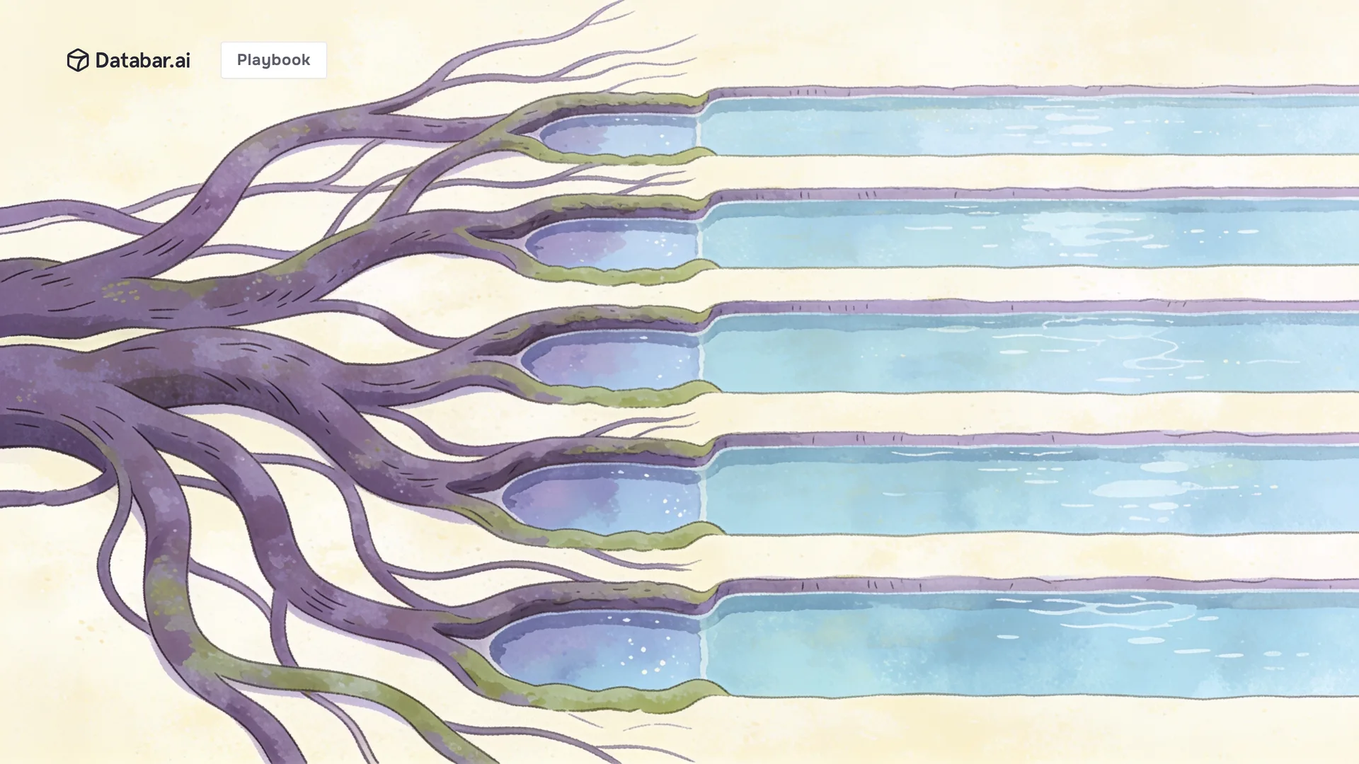 Illustration of tangled channels resolving into ordered basins — CRM data cleaning and hygiene
