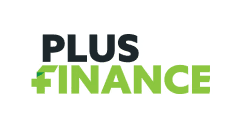 Logo of Plus Finance.