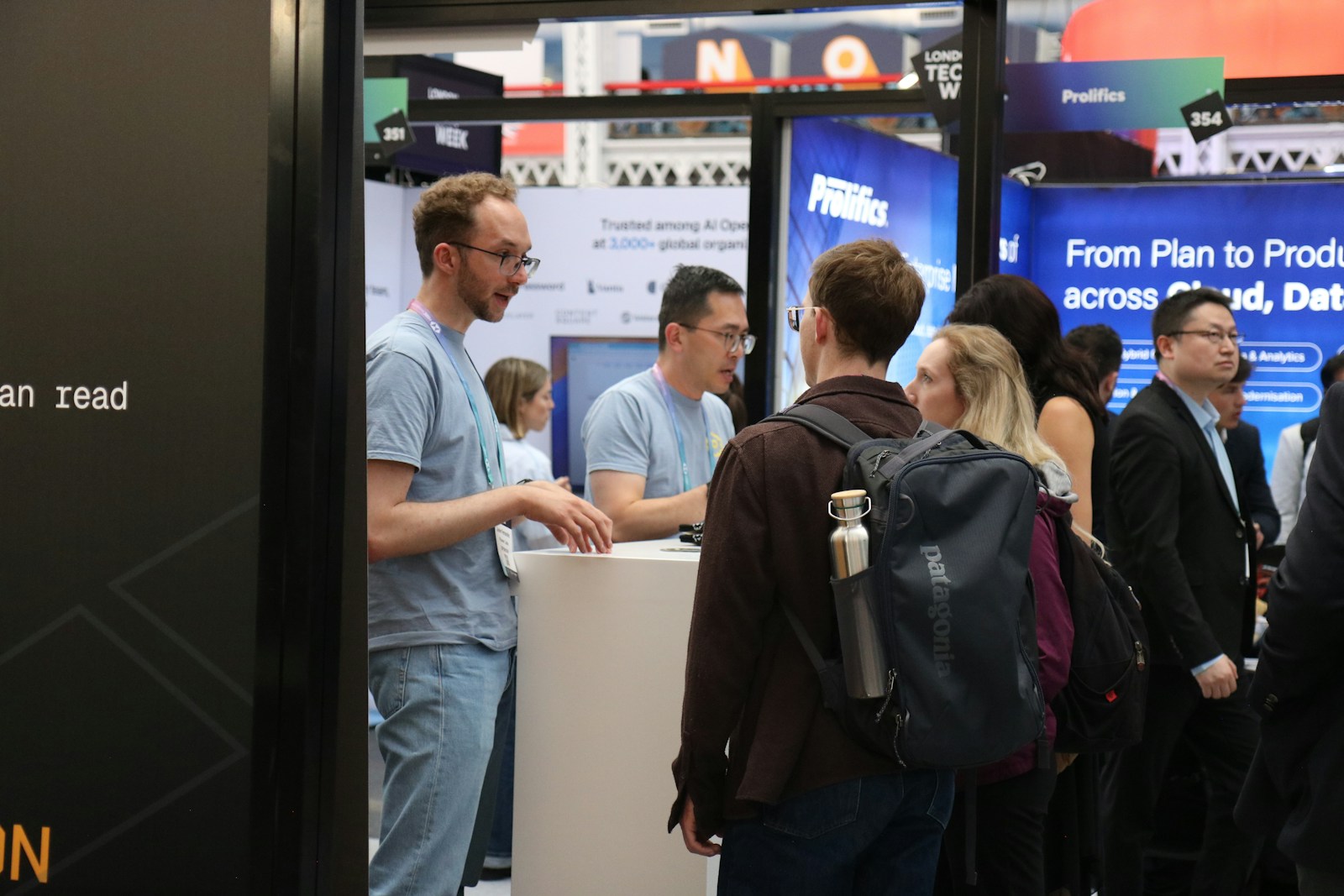 Healthcare leaders collaborating at an industry event