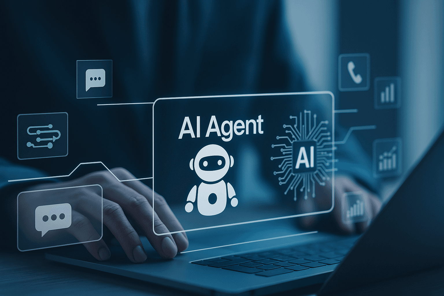 Image featuring a greyscaled website on an abstract background.