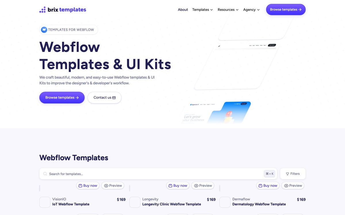 Best Webflow SaaS Template with BRIX Templates