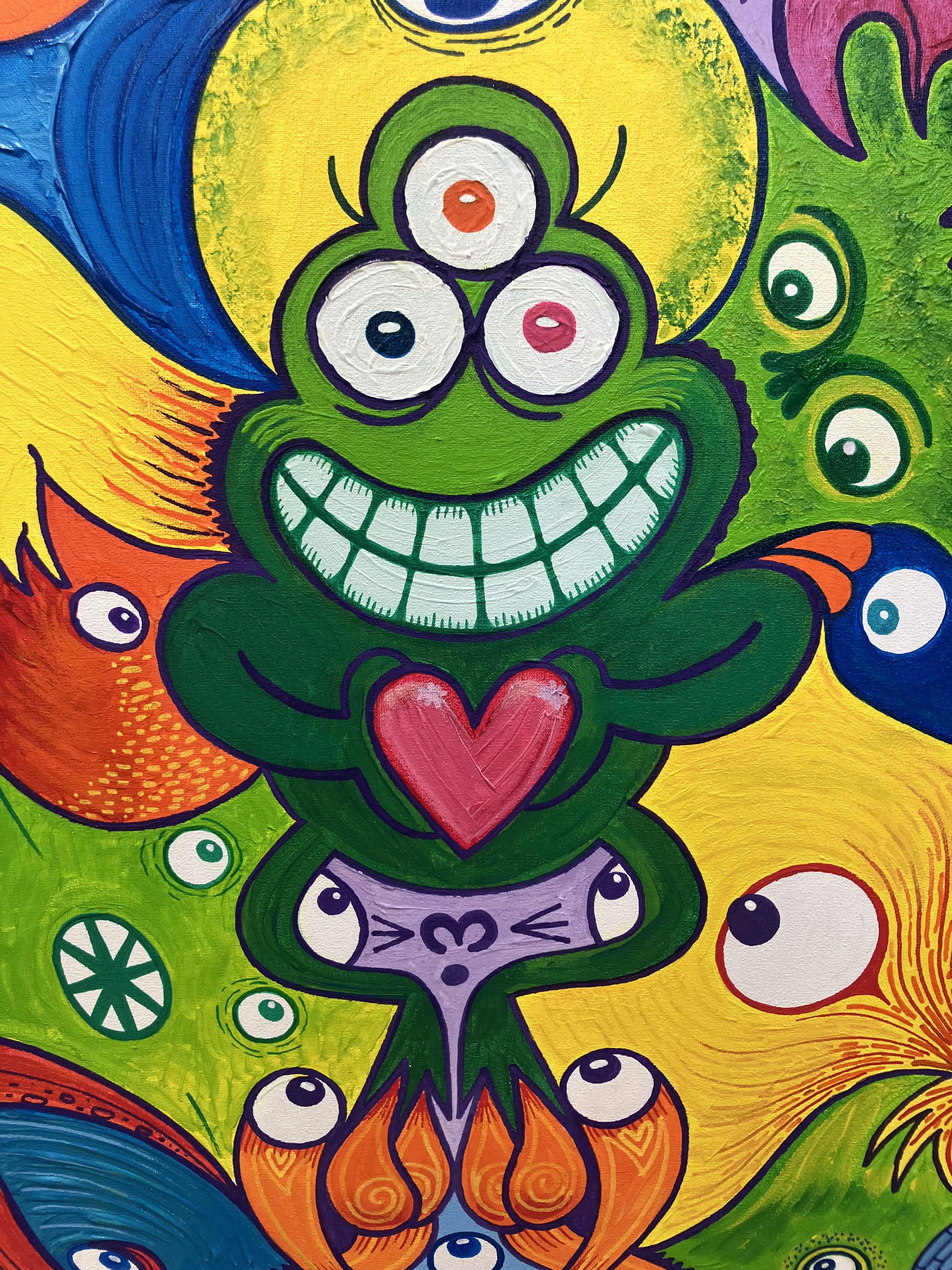 Frog in love? Frog in trouble! Frog detail