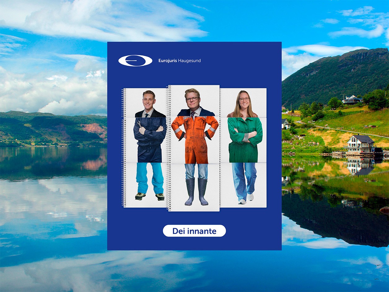 Stedsbakgrunn med gjengen fra innante over