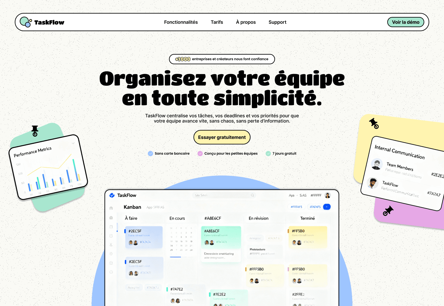 Landing page saas