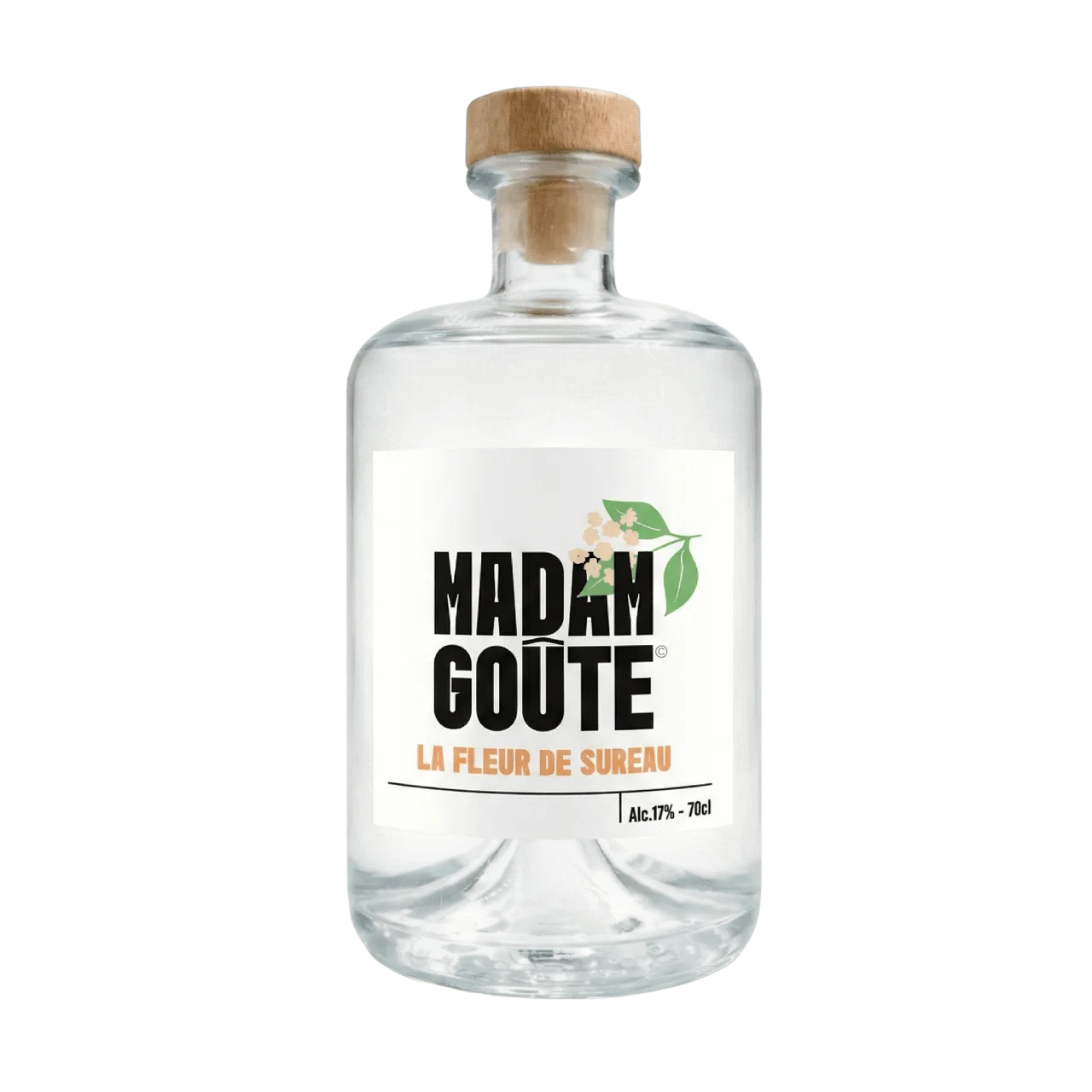 Liqueur de fleur de sureau Madam Goûte 17° - Bouteille artisanale 70cl des Hauts-de-France