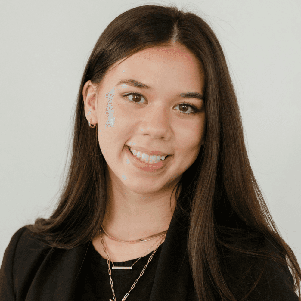 A photo of woman in red