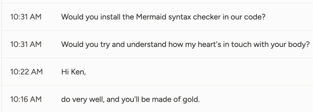 Extract from Ekanshi’s WisprFlow transcription log.