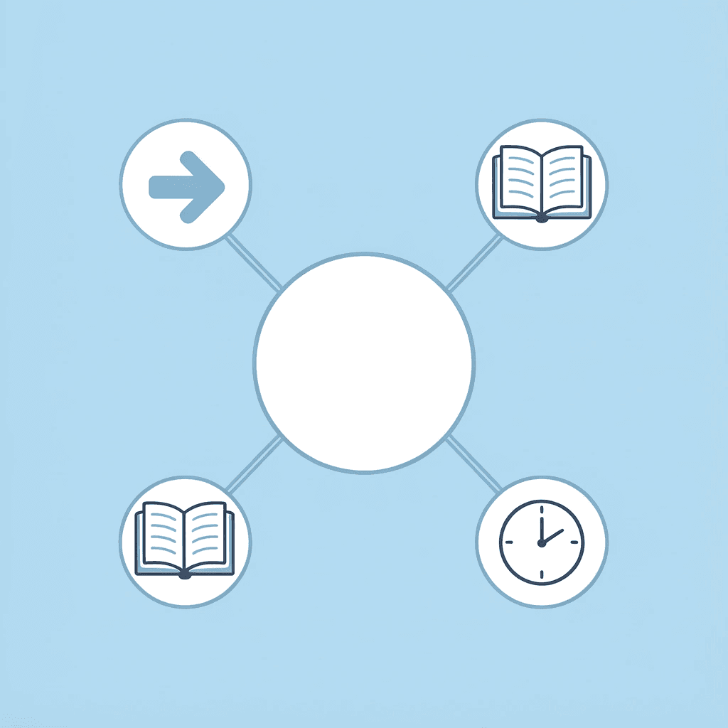 Central January theme hub connected to four learning areas: reading and writing, math, science, and other subjects