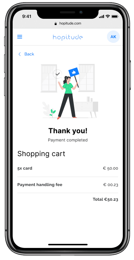 Payments feature screenshot