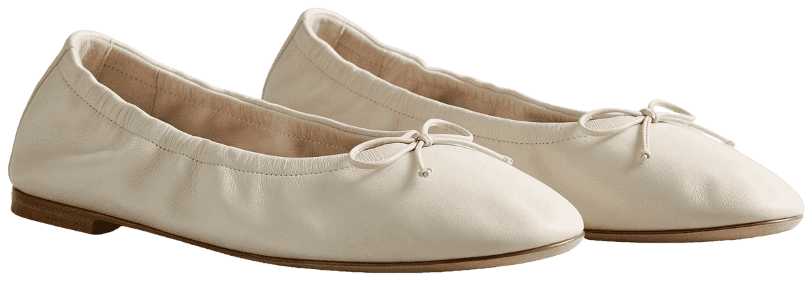 Leather ballet flat