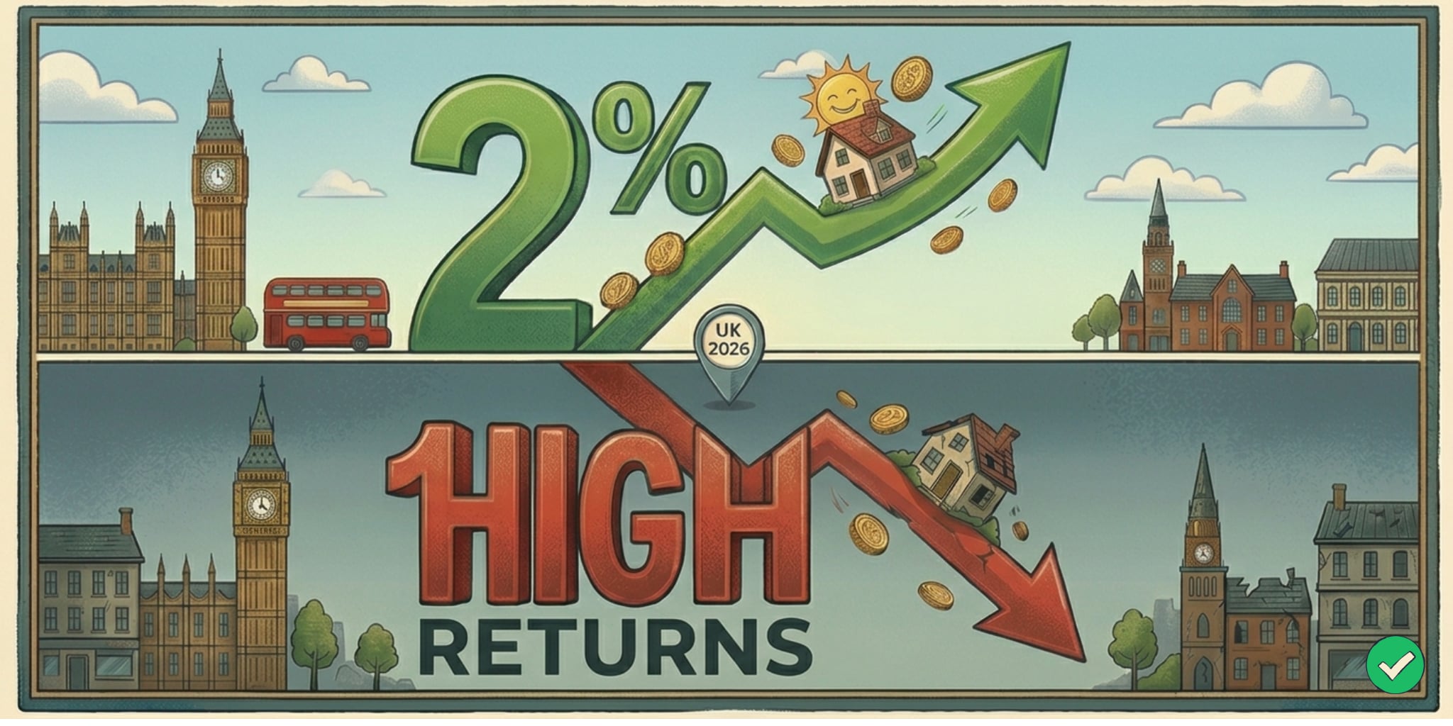 UK property investment showing mortgage rate impact on returns