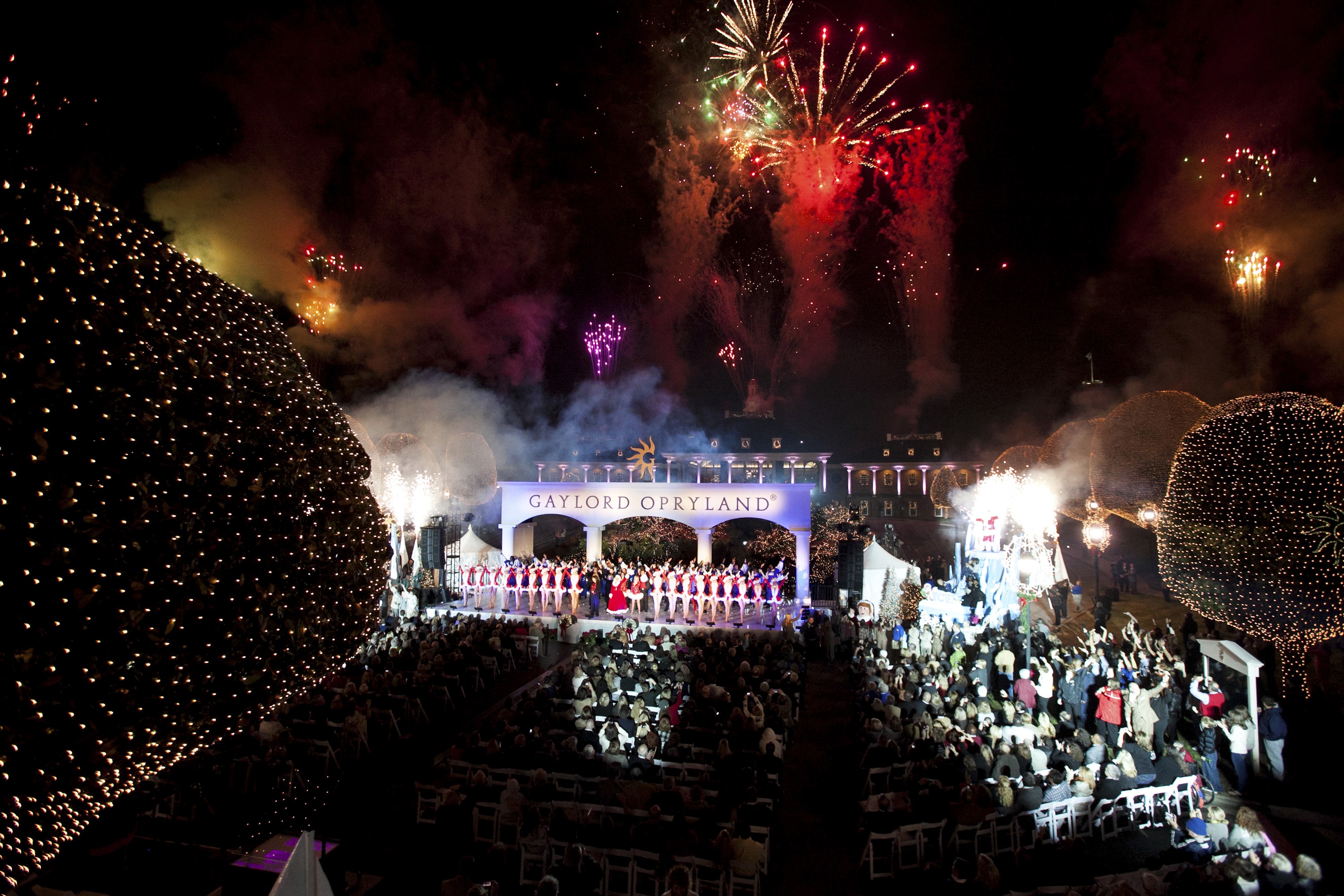 grand reopening of the Gaylord Nashville with fireworks show and choir