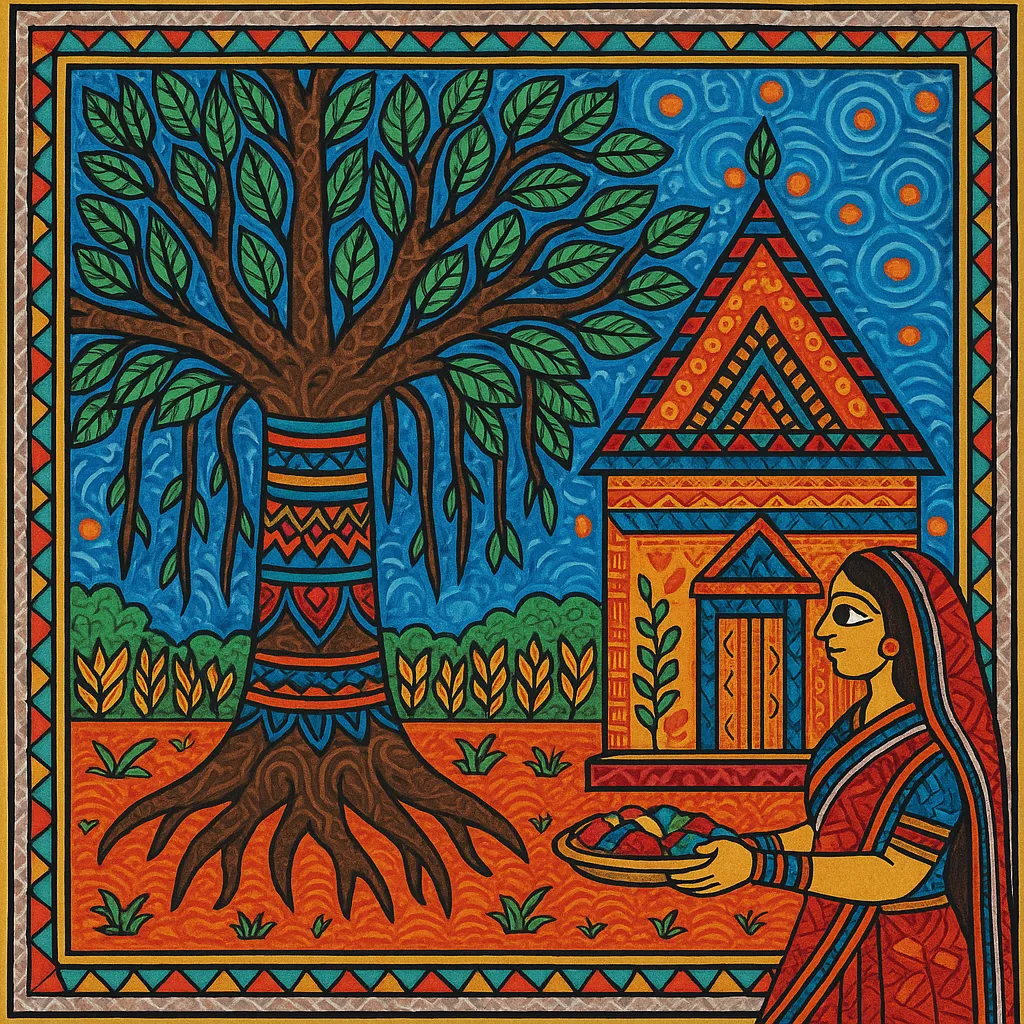 gahbar image, mithila, a devotee